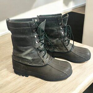 Lacrosse Iceman Boots VINTAGE 7 Black Brown Wool Pullout Lining Outdoor Winter